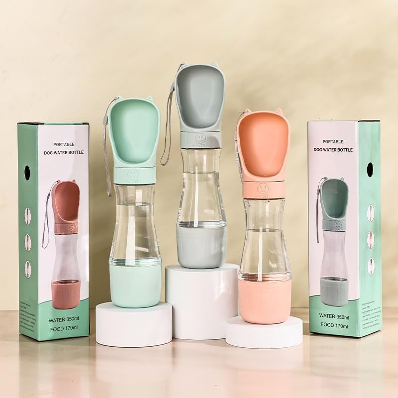 Portable Dog Water Bottle, Leak Proof Pet Water Dispenser for Walking, Travel, Hiking and Outdoor Use. Twist to Dispense Water. Twist Back to Lock in Spill Proff.