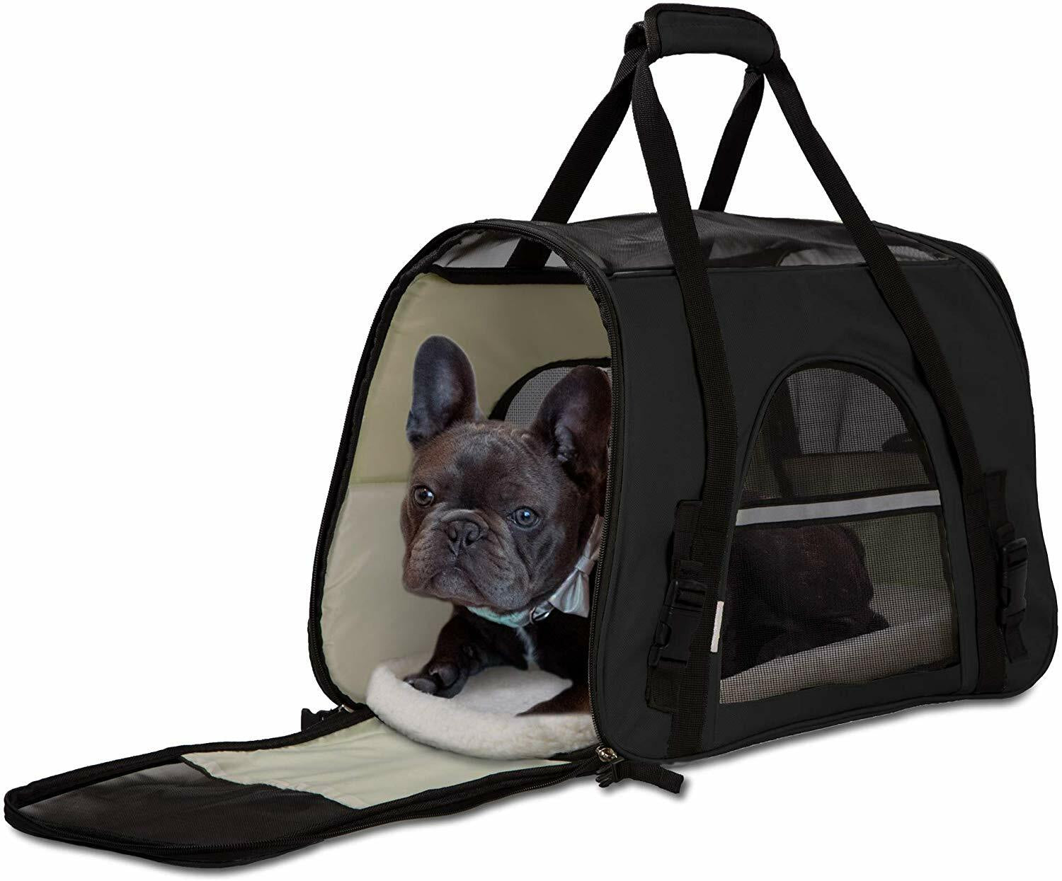 Pet Carrier Bag Travel Case Airline Approved Soft Sided Comfort Bag for Dog Cat