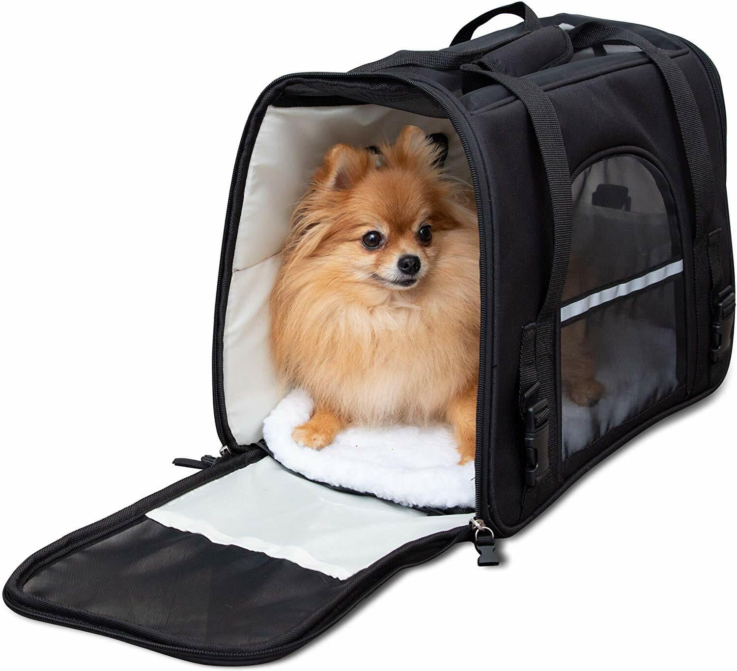 Pet Carrier Bag Travel Case Airline Approved Soft Sided Comfort Bag for Dog Cat