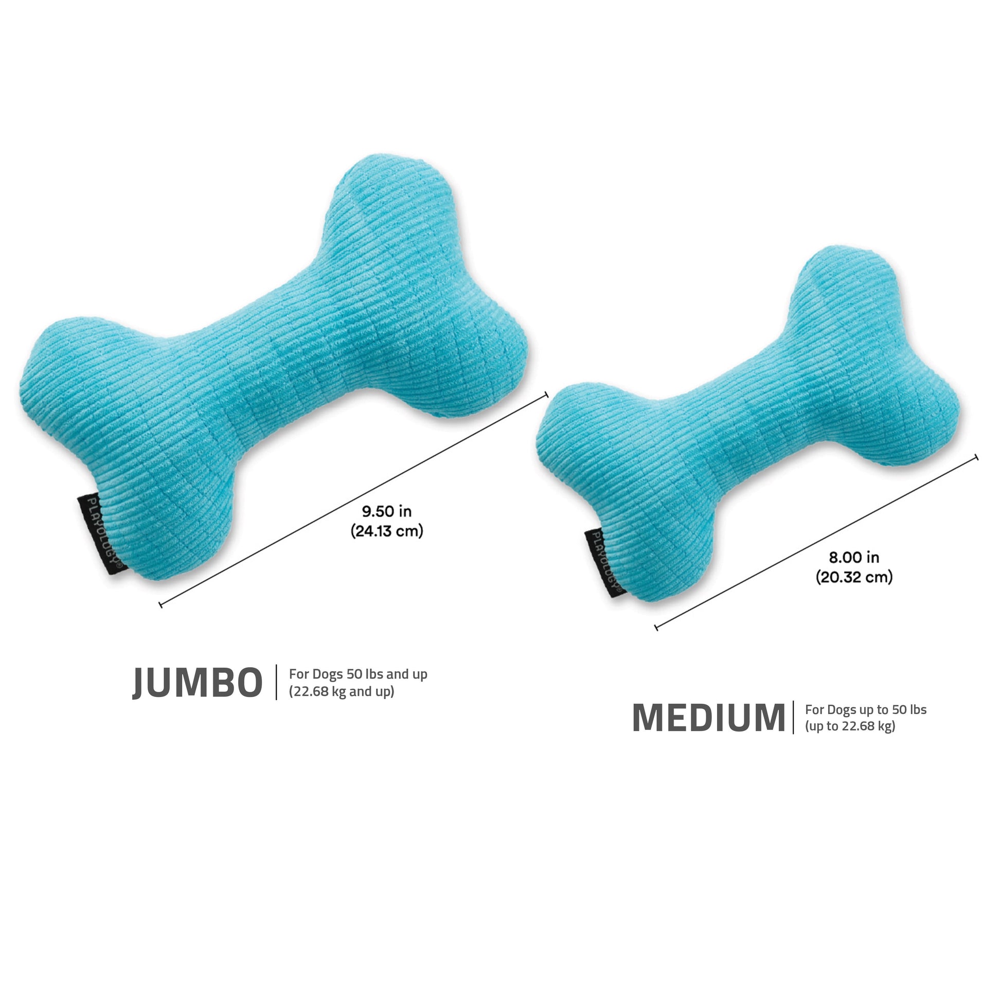 Dog Toys | Plush Squeaky Bone, Peanut Butter Scented Toy - Jumbo